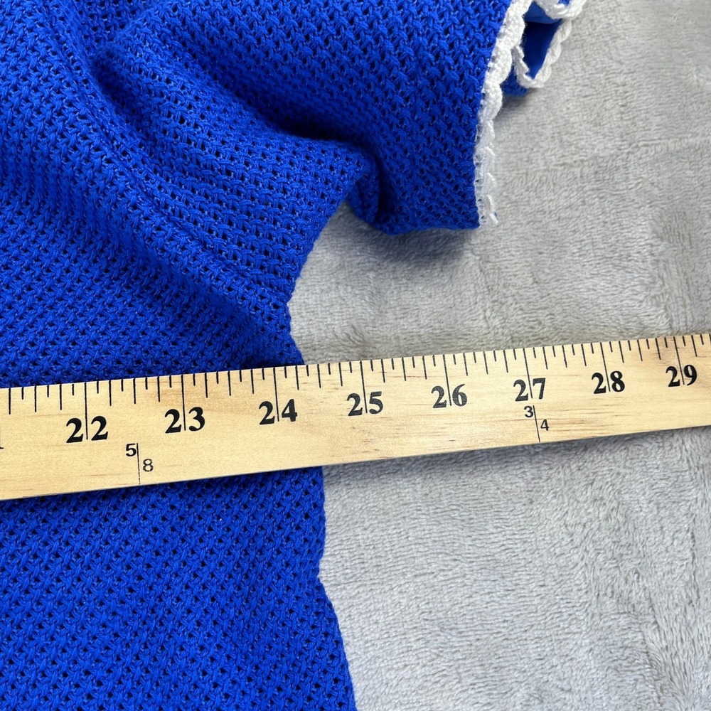 American Eagle Baseball Top M Blue NEW Crochet Lace Trim Jersey 77 Sporty - Picture 9 of 11